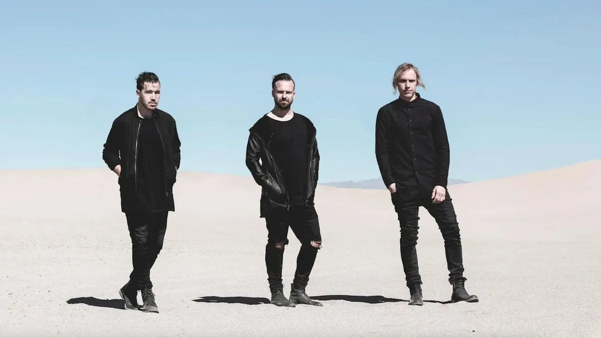 RÜFÜS DU SOL trio in desert landscape